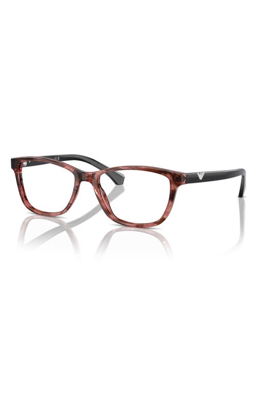 Emporio Armani 54mm Cat Eye Reading Glasses In Brown