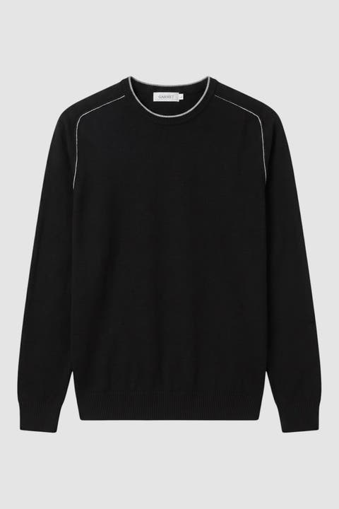 Men's Regular-fit Raglan-sleeve Crewneck Sweater