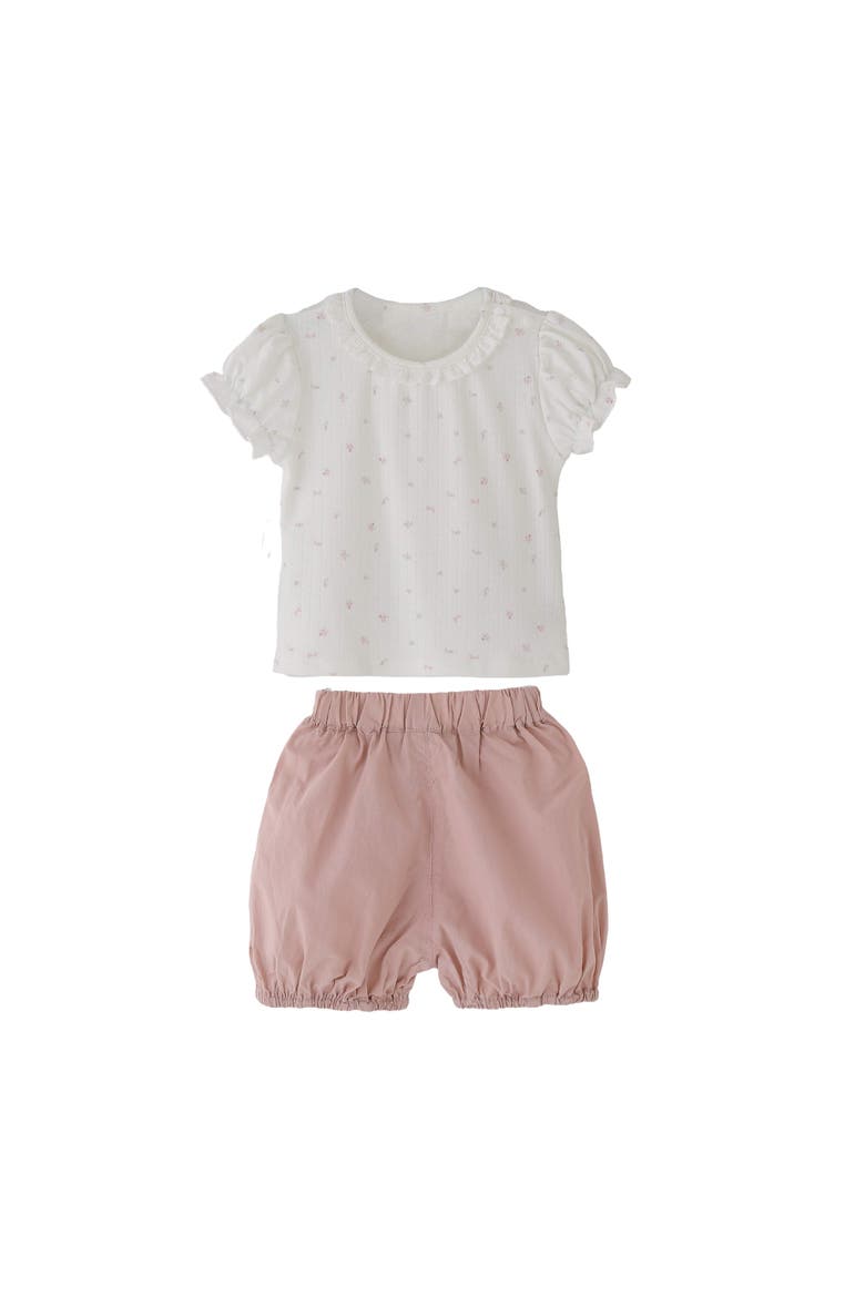 Floral Puff Set, Main, color, Pink