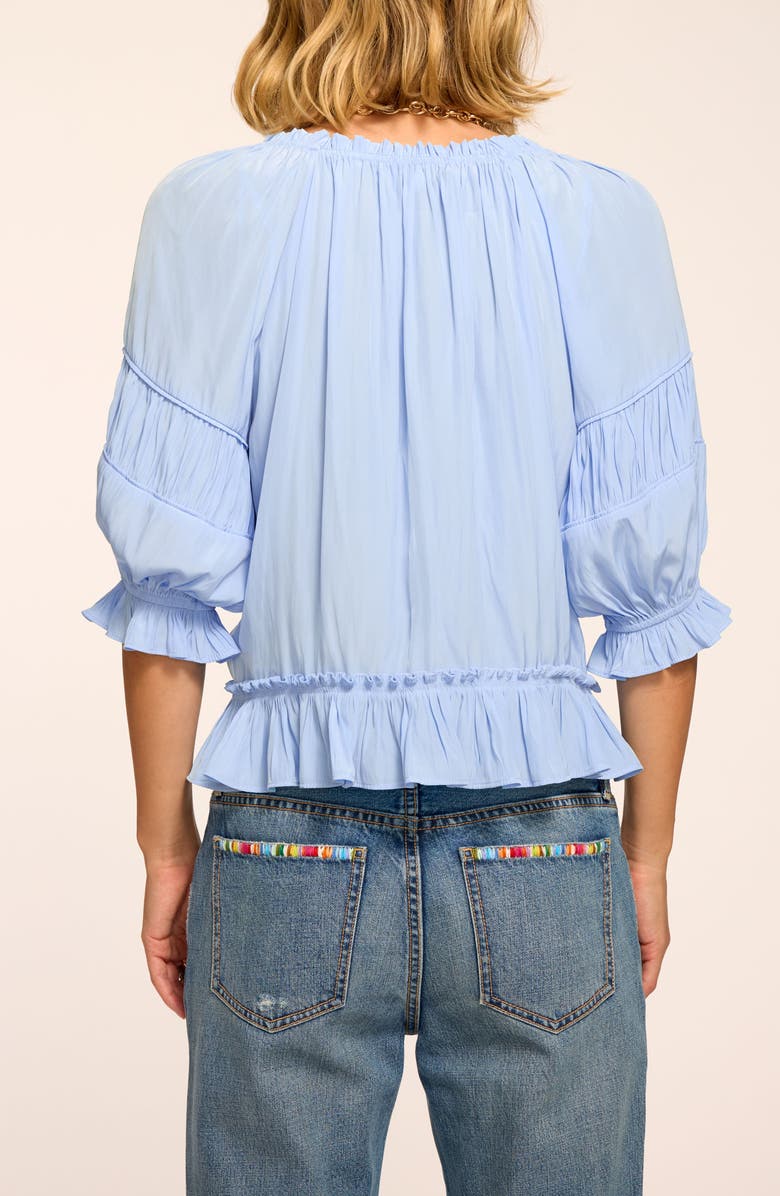 Ramy Brook Natasha Peasant Top, Alternate, color, Bazaar Blue