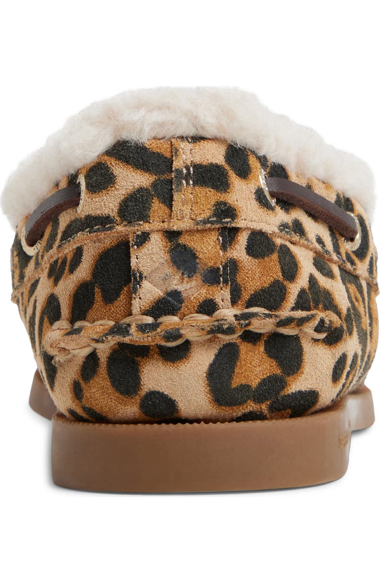 Sperry Authentic Original 2-Eye Faux Fur Lined Boat Shoe, Alternate, color, Brown Primary