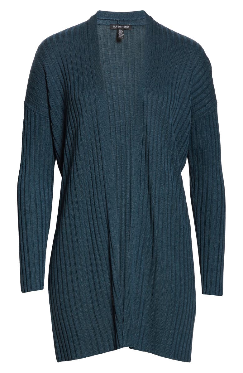 Eileen Fisher Long Ribbed Cardigan, Alternate, color,