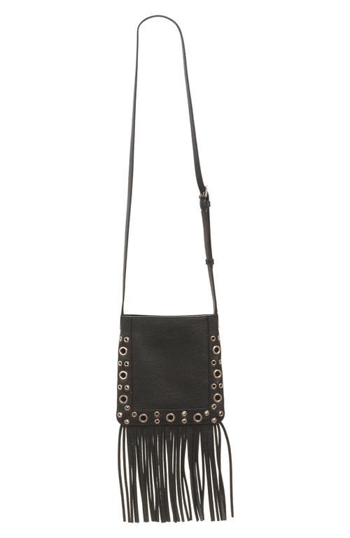 Valentino Garavani Small Nellcôte Fringe Stud Crossbody Bag In 0no Nero
