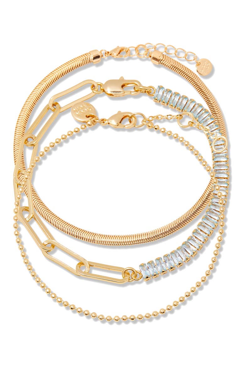 Priya Birthstone Tennis Bracelet Set, Main, color, GOLD MARCH