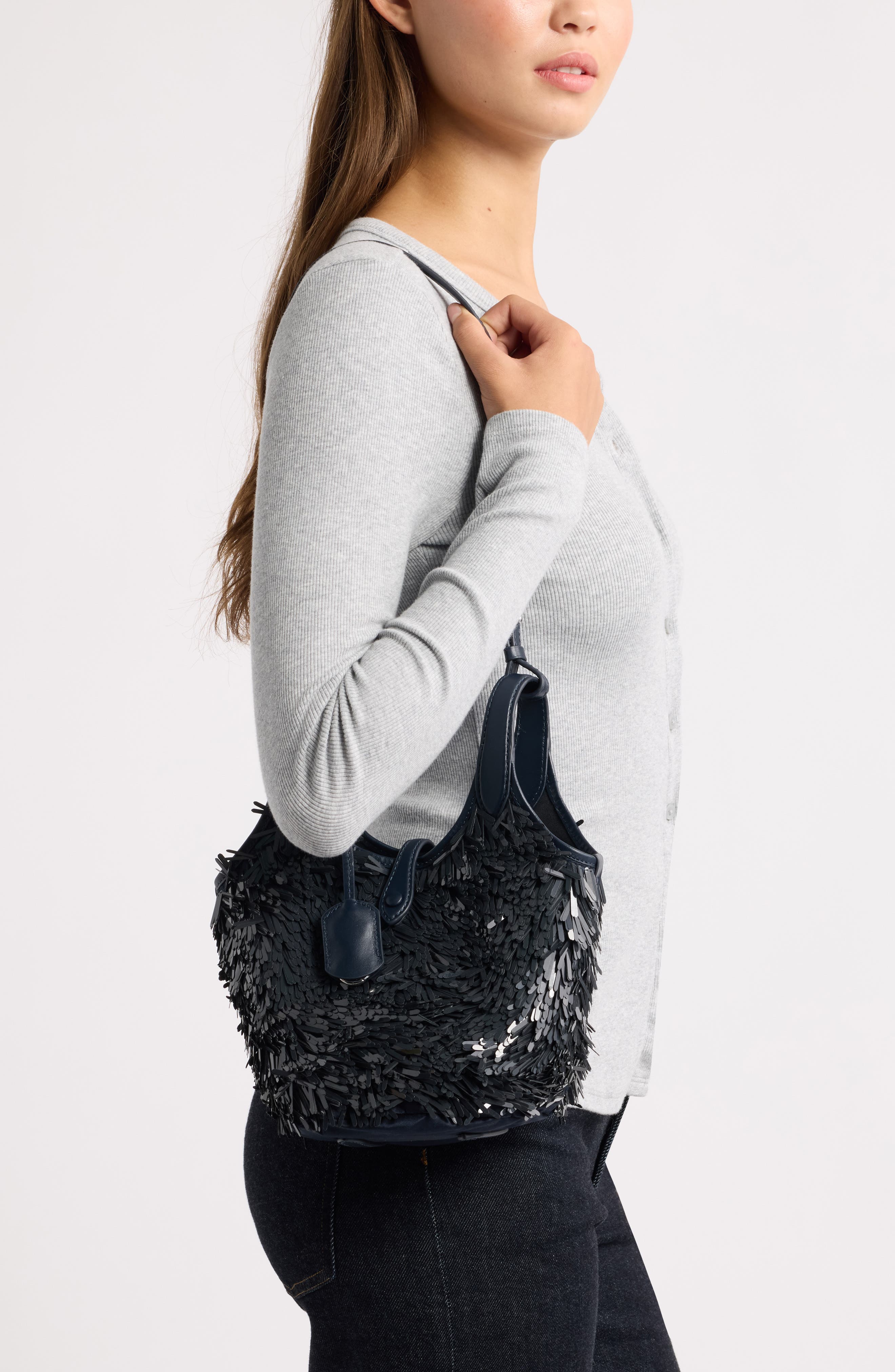 Sequin Crossbody Bag, Alternate, color, DEEP IRIS