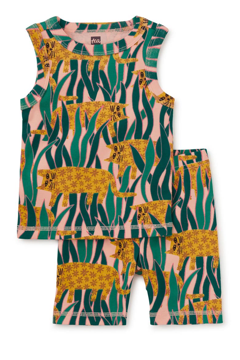 Summer Nights Tank Pajama Set, Alternate, color, Sneaky Jungle Cat