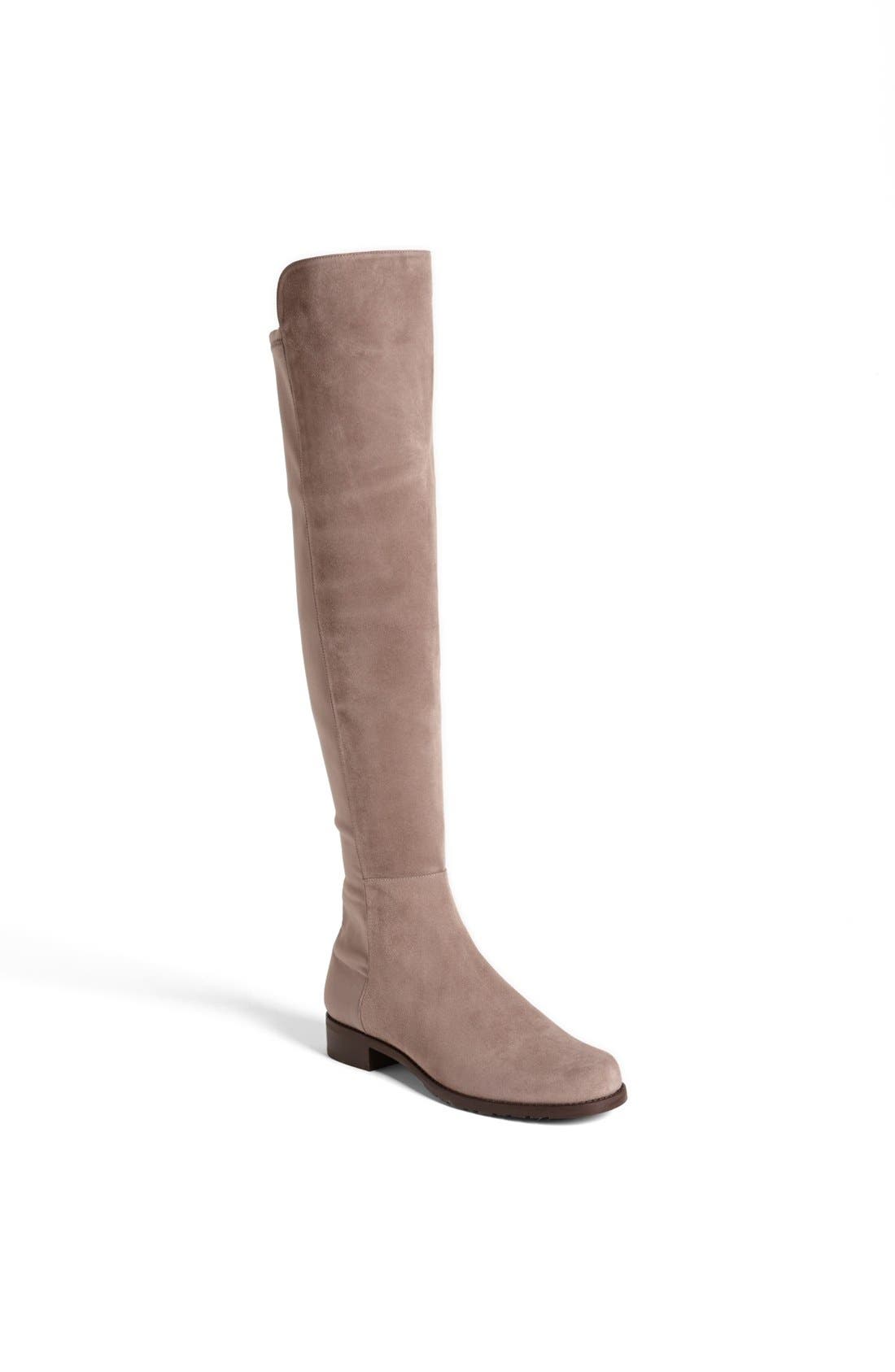 '5050' Over the Knee Suede Boot, Main, color, TOPO SUEDE