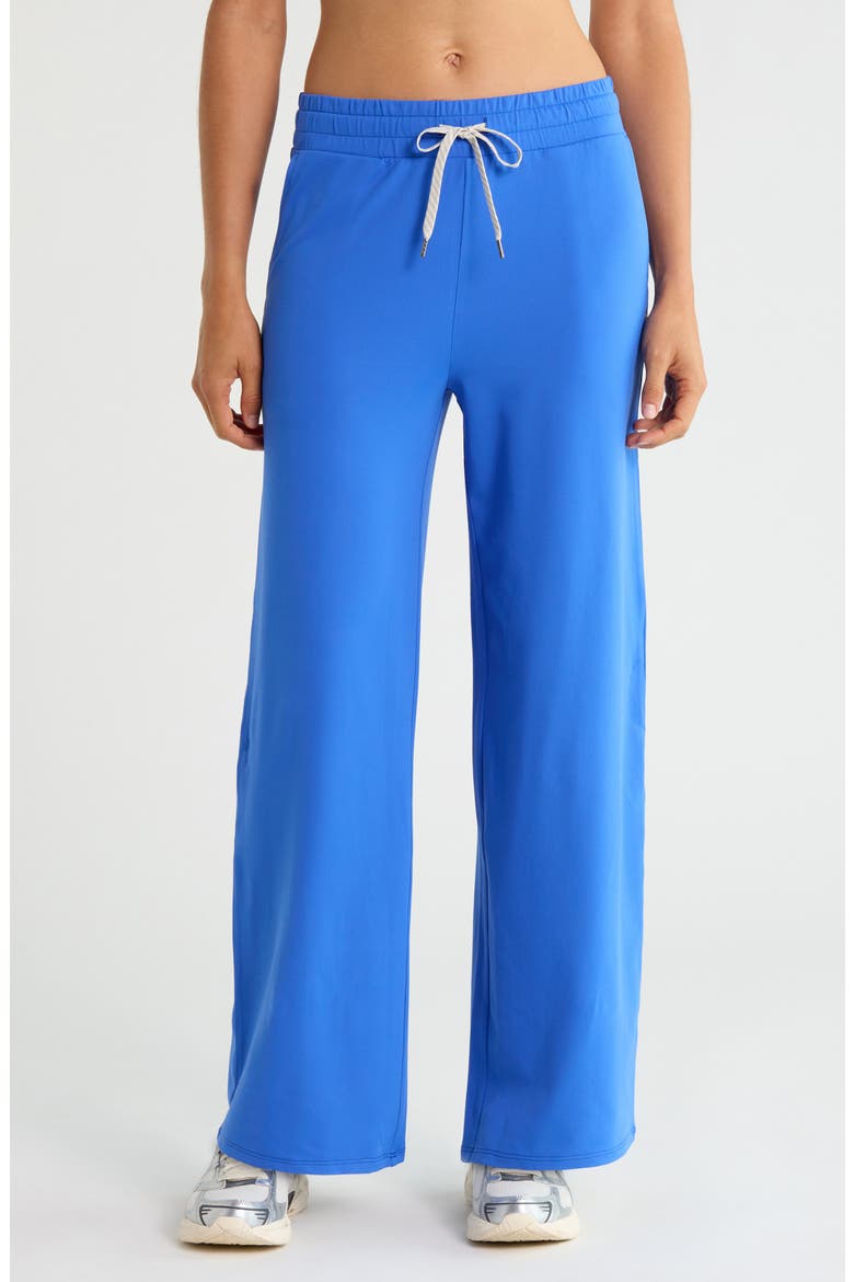 Halo Essential Wide Leg Sweat Pants, Main, color, ELECTRIC BLUE