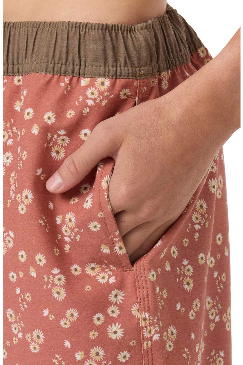 Kids' Hermosa Retro Swim Trunks, Alternate, color, CHUTNEY