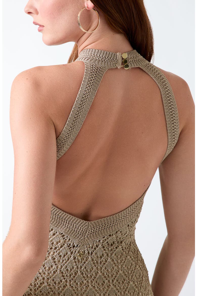 Serina Metallic Pointelle Top, Alternate, color, MEDIUM BEIGE
