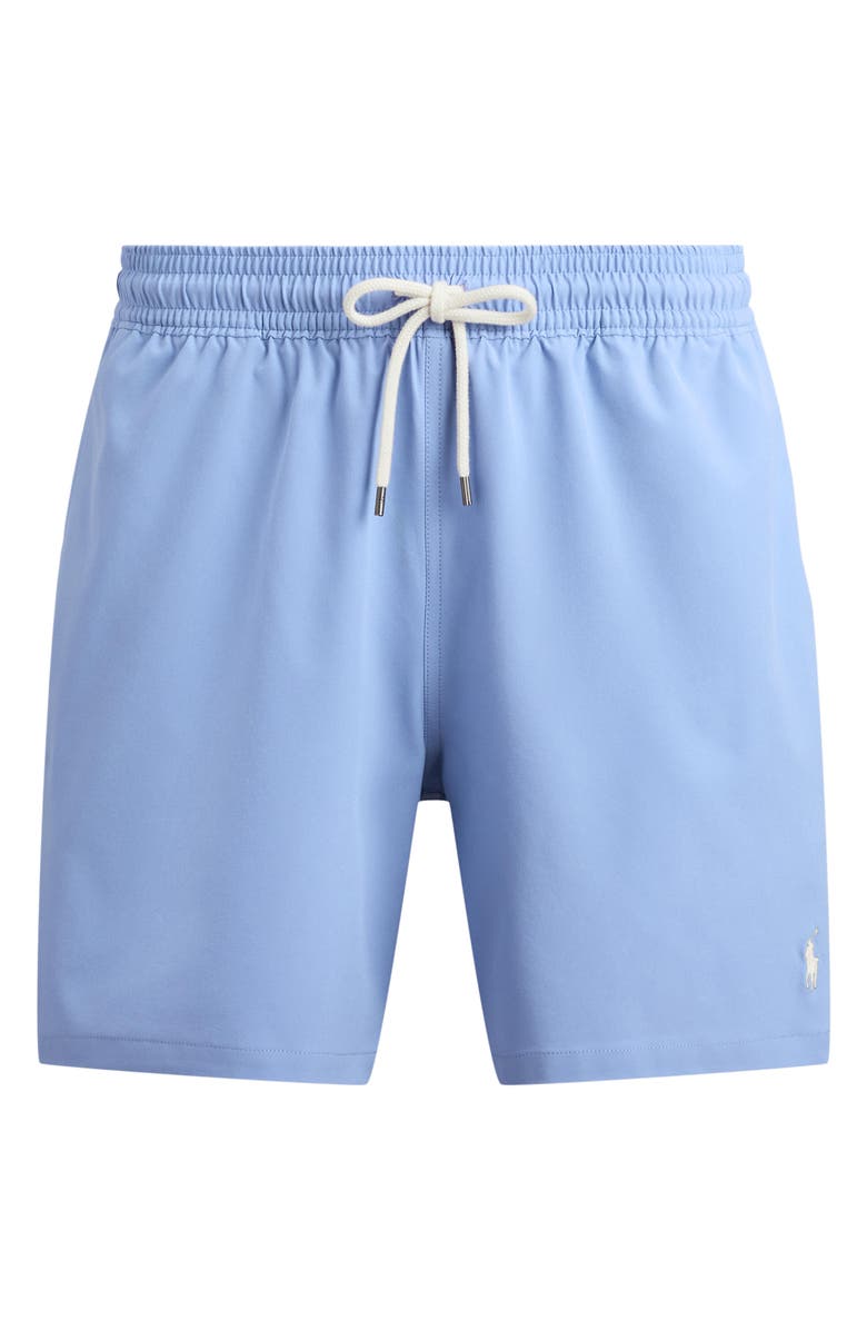 Polo Ralph Lauren Traveler Swim Trunks, Alternate, color, Harbor Island Blue W/ White