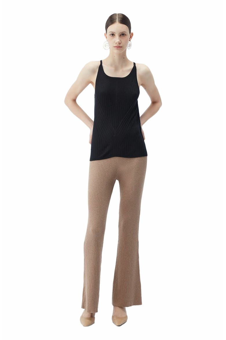 Sleeveless Silk Cashmere Top, Alternate, color, black
