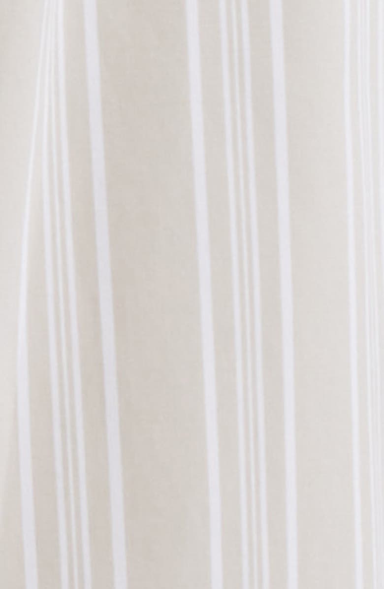 MM by Max Mara Arley Stripe Wide Leg Cotton Pants, Alternate, color, Ivory