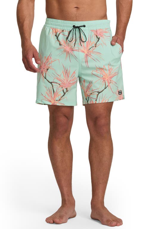 Billabong Sundays Layback Swim Trunks In Seafoam