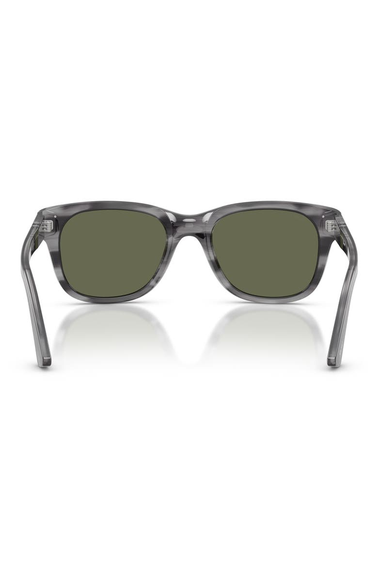 55mm Polarized Square Sunglasses, Alternate, color, STRIPPED GREY / GREEN POLAR
