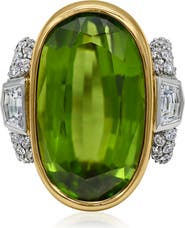 Fred Leighton Peridot & Diamond Cocktail Ring