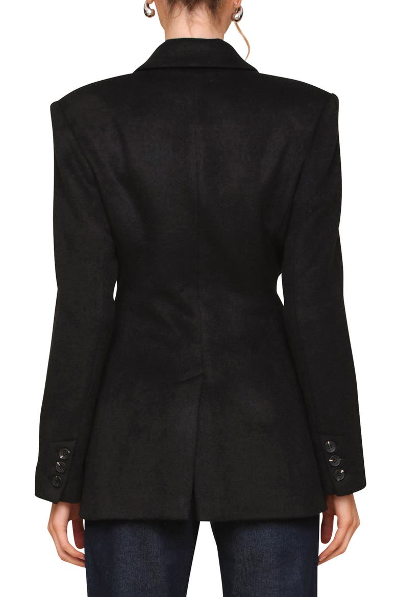 Hourglass Blazer Coat, Alternate, color, BLACK