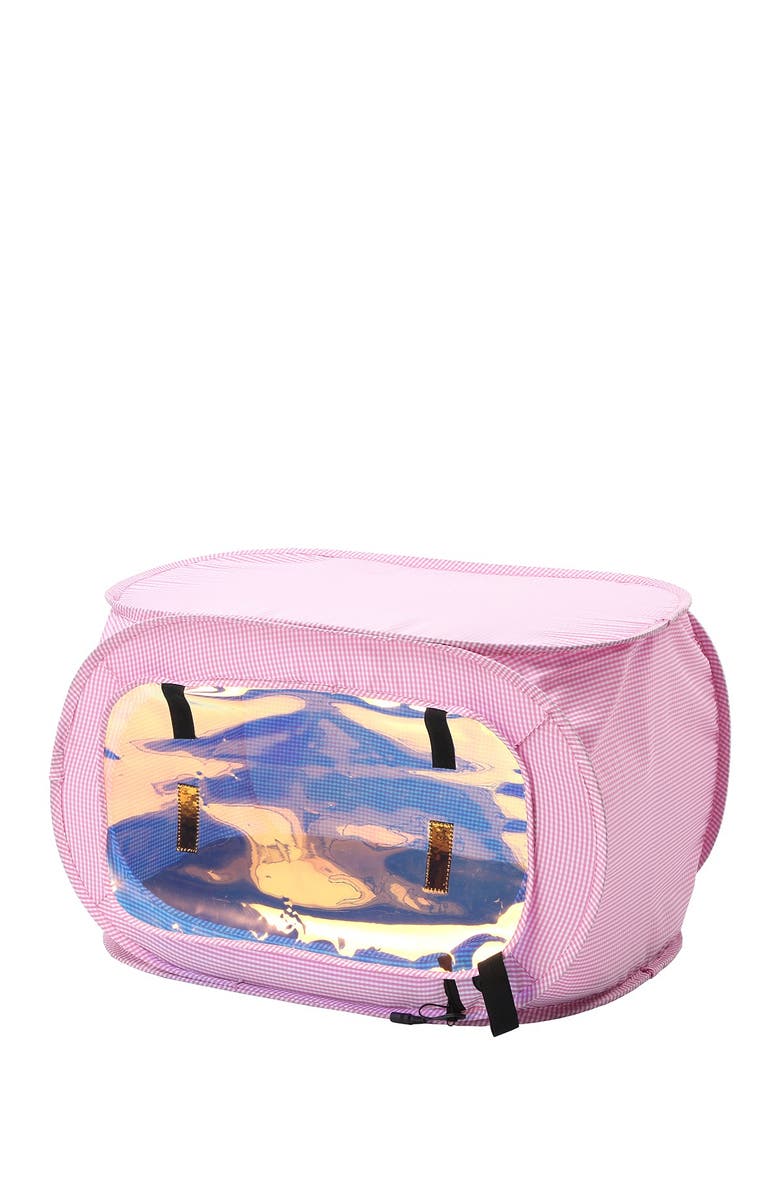 PET LIFE "Enterlude" Electronic Heating Lightweight and Collapsible Pet Tent - One Size, Alternate, color, Pink