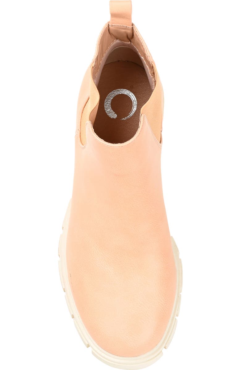 Journee Collection Rorke Lug Sole Chelsea Boot, Alternate, color, Nude