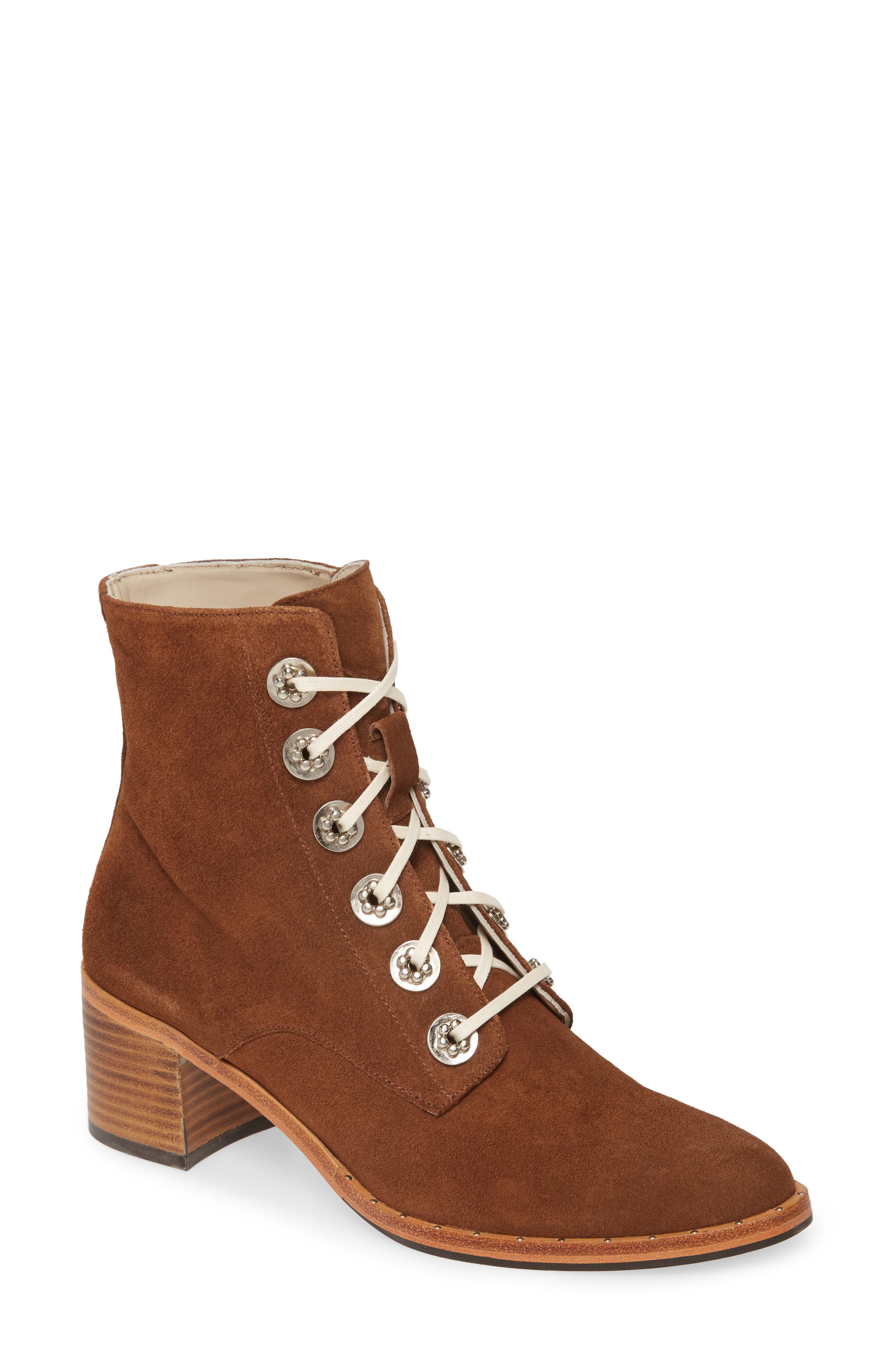 Ace Bootie, Main, color, BROWN SUEDE W/ HARDWARE