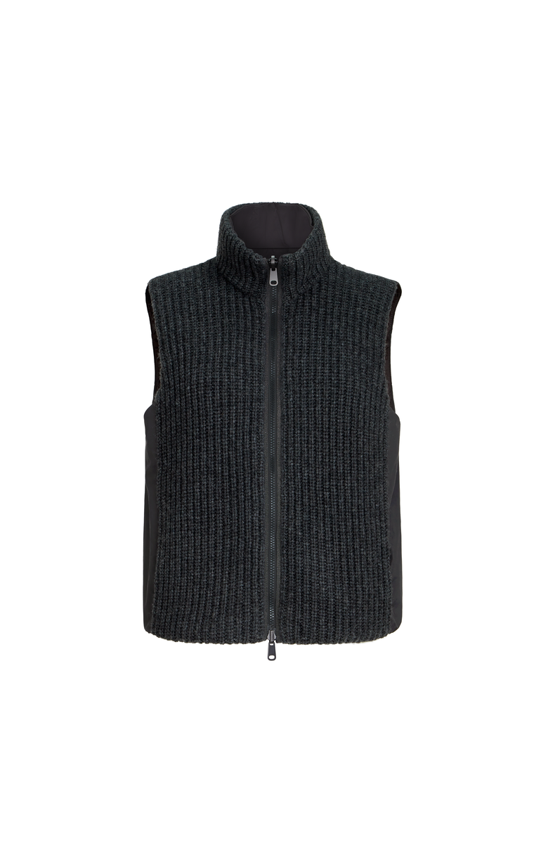 Brunello Cucinelli Cashmere down vest, Alternate, color, Lignite Grey