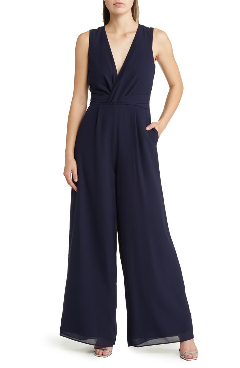 Vince Camuto Twist Front Chiffon Gown, Main, color,
