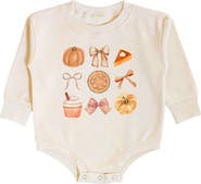 Sweet Wink Thankful Cutie Thanksgiving Long Sleeve Romper