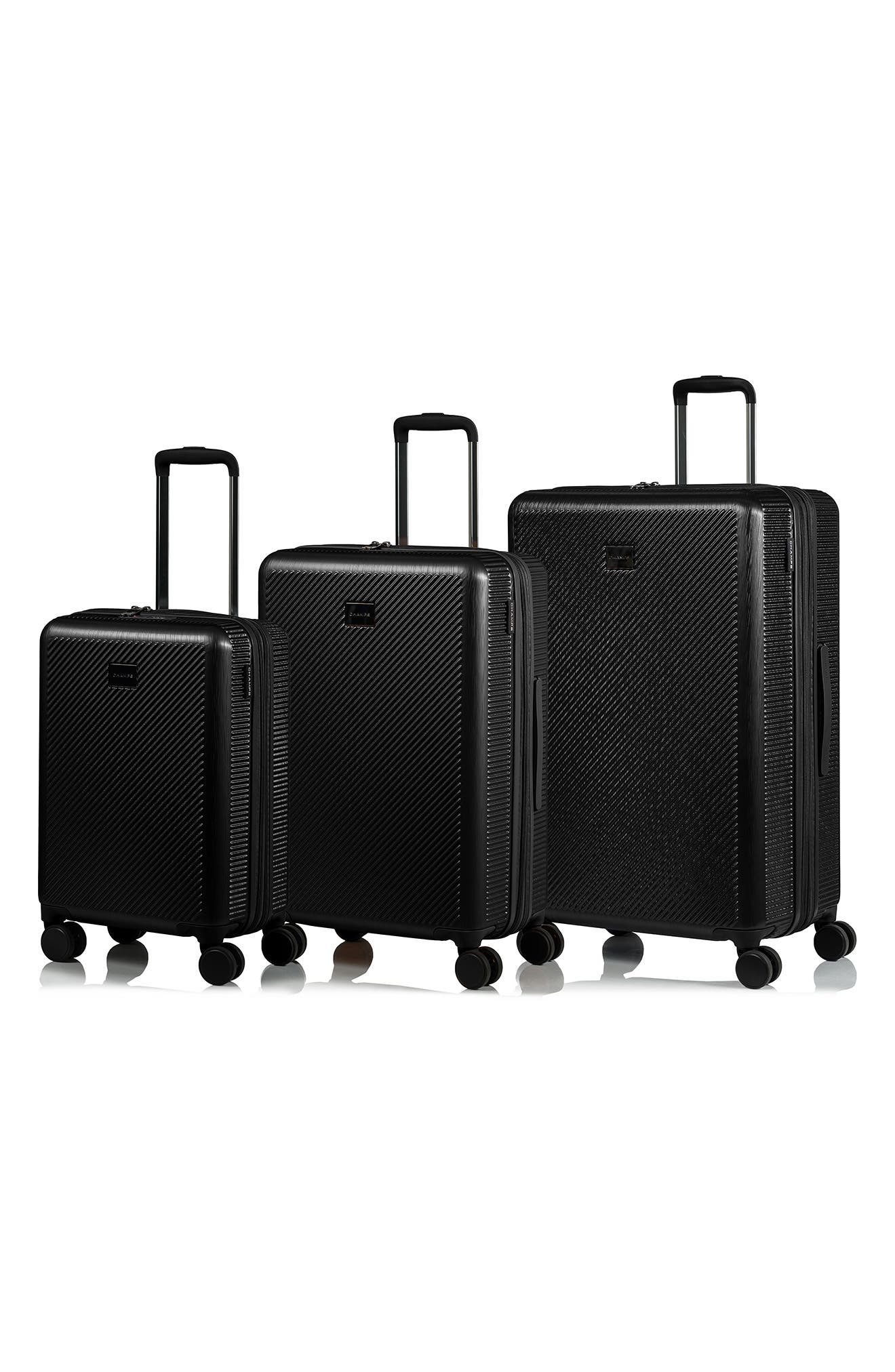 CHAMPS Iconic II 3-Piece Luggage Set, Main, color, Black