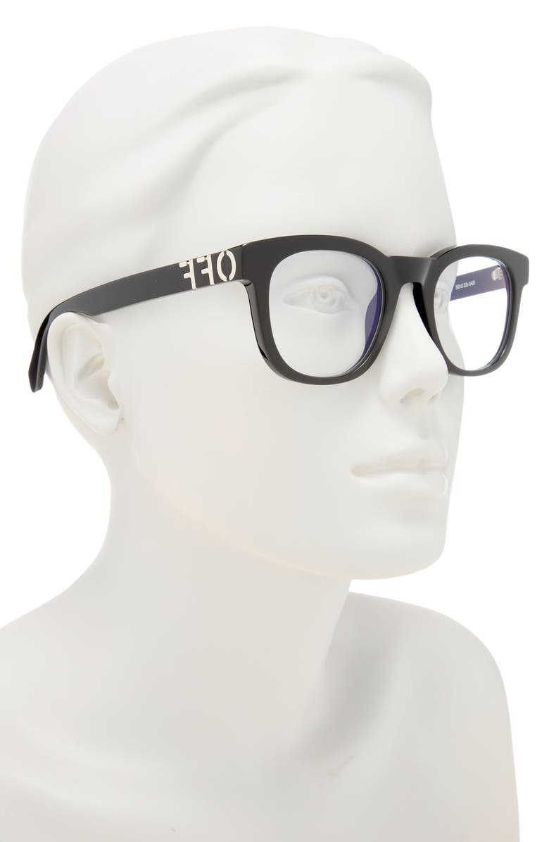 Off-White 50mm Round Reading Glasses, Alternate, color,