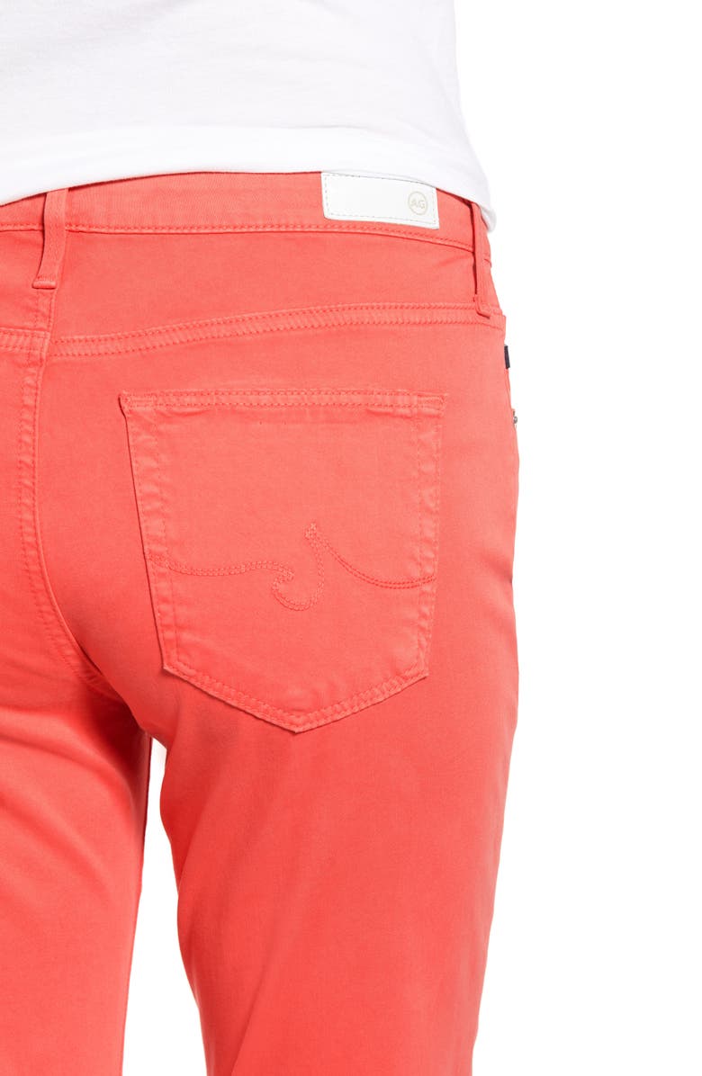 AG The Prima Mid Rise Crop Cigarette Jeans, Alternate, color, Faded Azalea