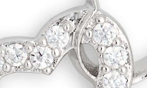 Nadri Heartbreaker Set Of 2 Cubic Zirconia Stud Earrings In Silver