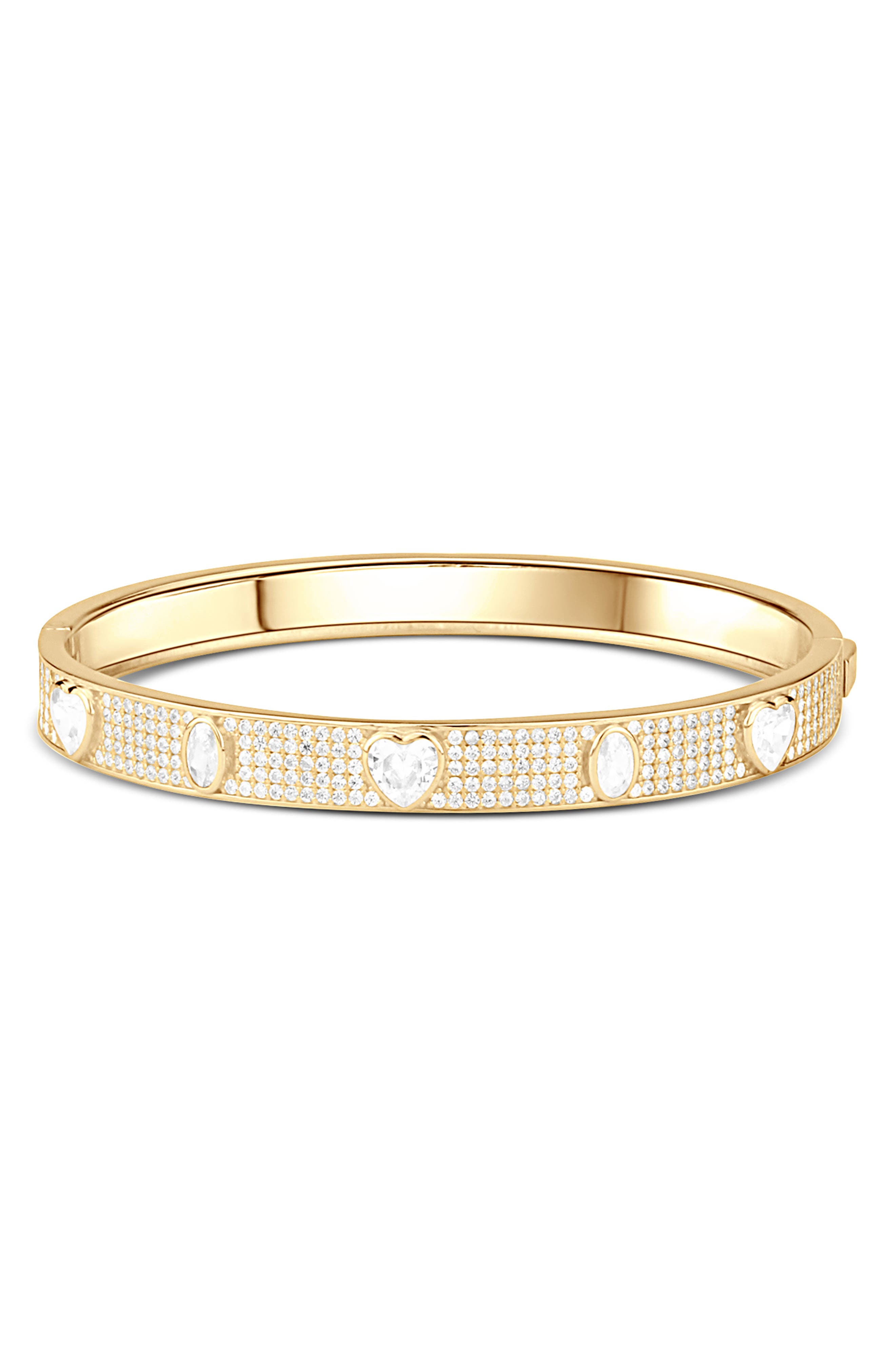 SHYMI Cubic Zirconia Bangle in Gold/White 