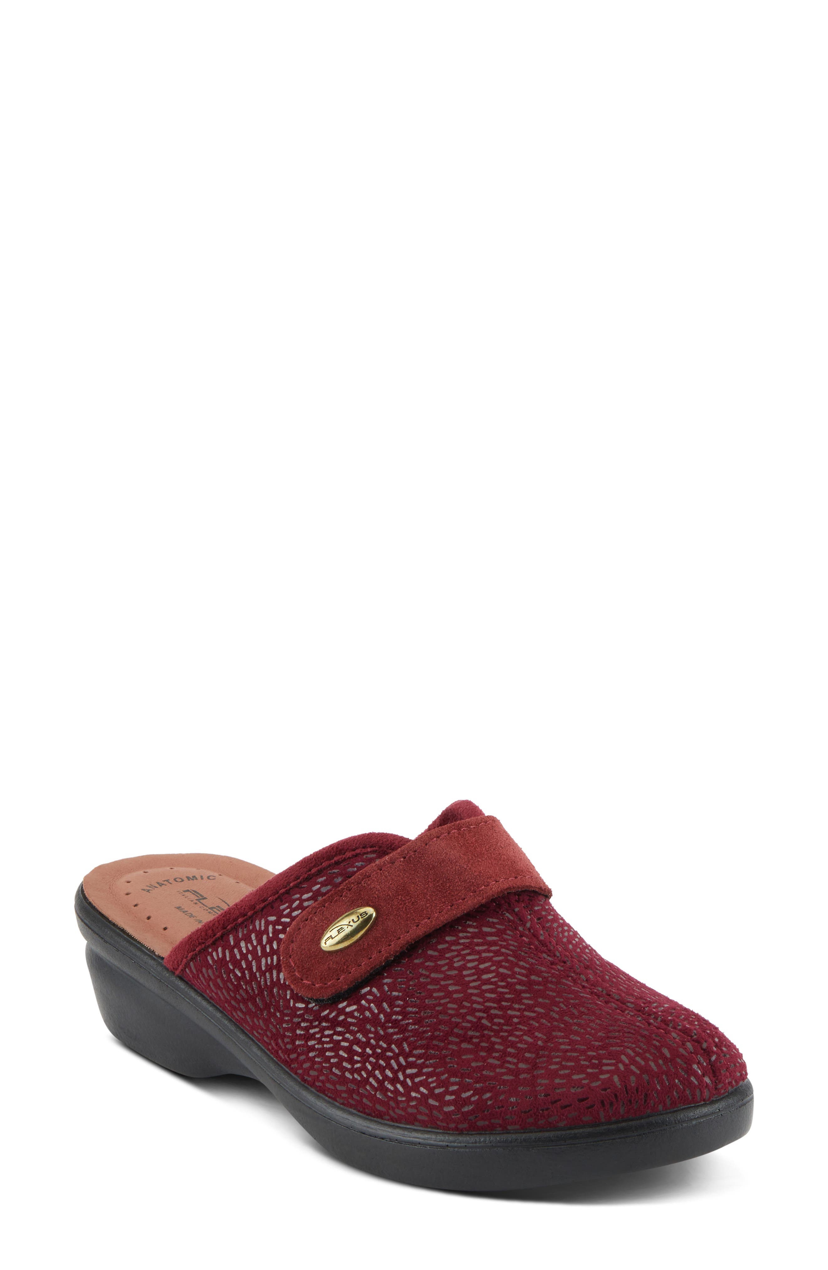 Flexus by Spring Step Merula Clog, Main, color, Bordeaux Multi