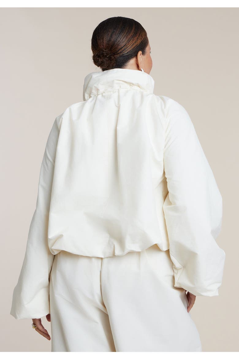 Cotton Blend Drawcord Bomber Jacket, Alternate, color, PAPYRUS