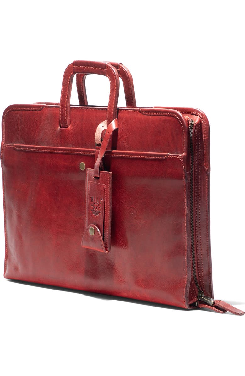 Will Leather Goods The Diplomat Attaché, Alternate, color, Red