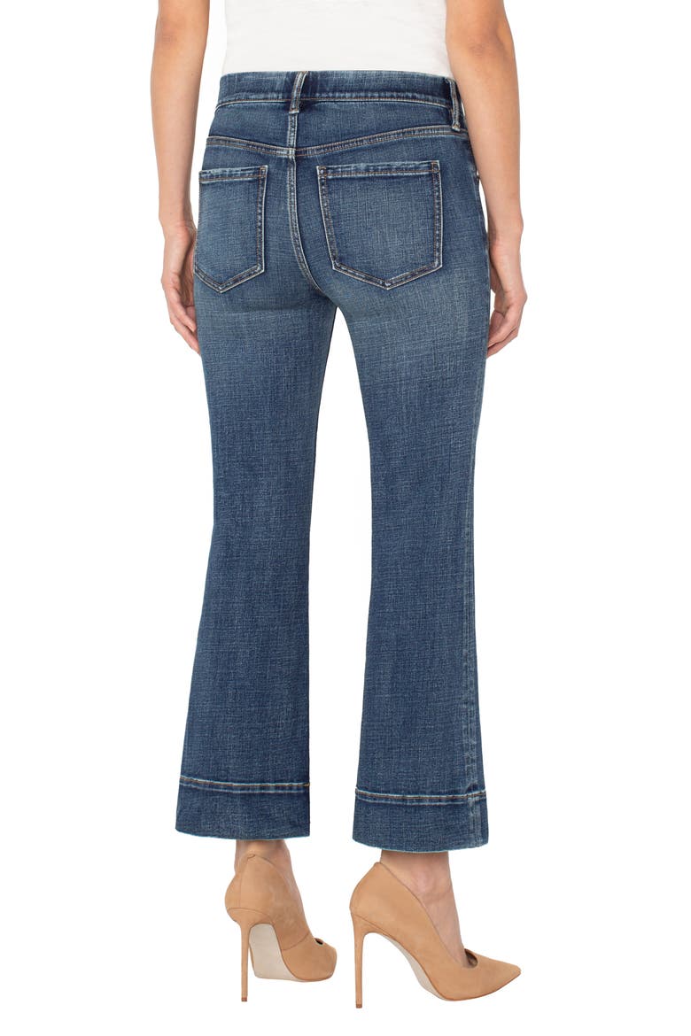 Gia Glider Pull-On Crop Flare Jeans, Alternate, color, AMANA