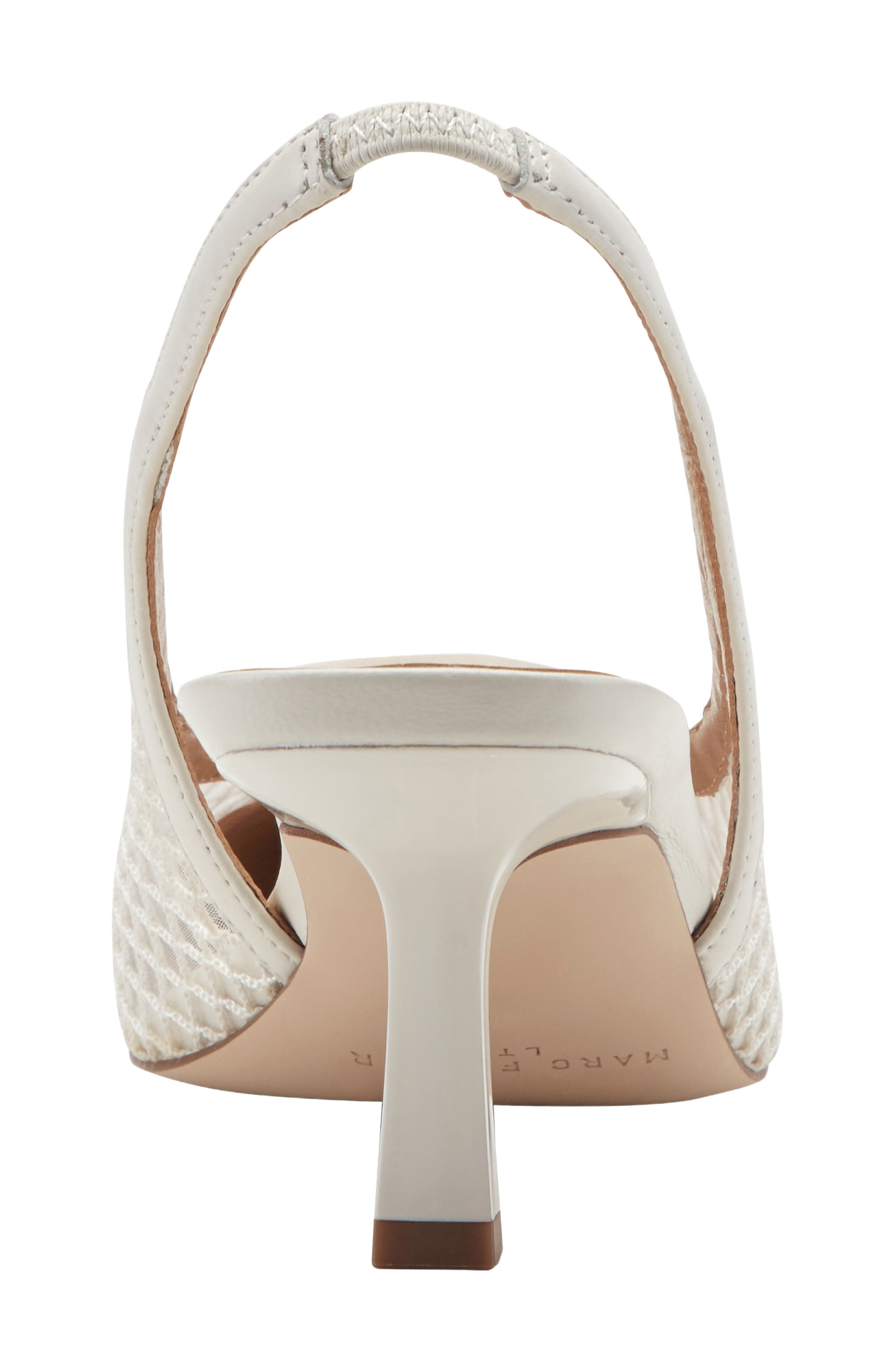 Gipsi Pointed Toe Slingback Pump, Alternate, color, IVORY