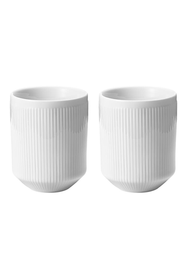 Bernadotte Set of 2 Mugs, Alternate, color, WHITE