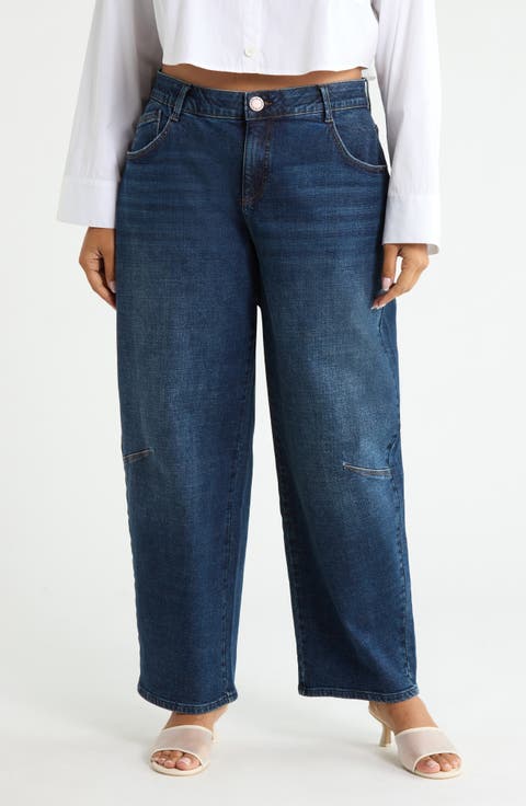 High Waist Barrel Leg Jeans