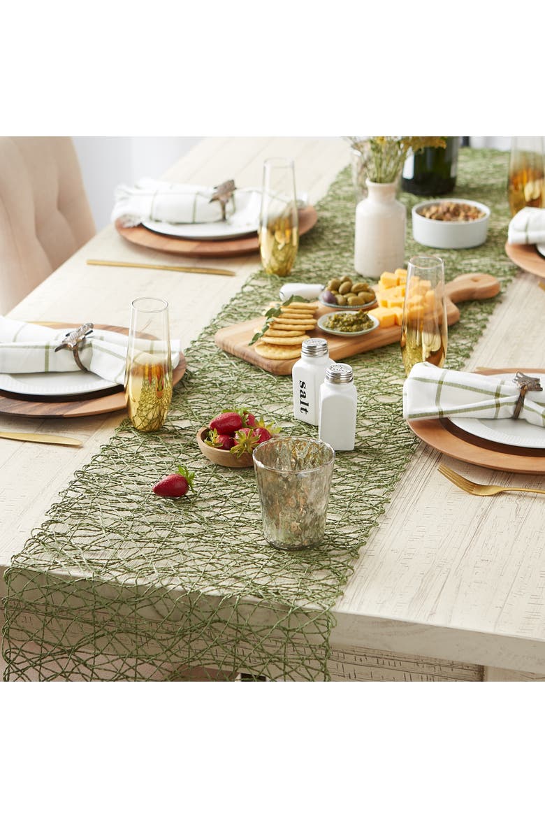 Artichoke Woven Paper Table Runner, Alternate, color, Artichoke