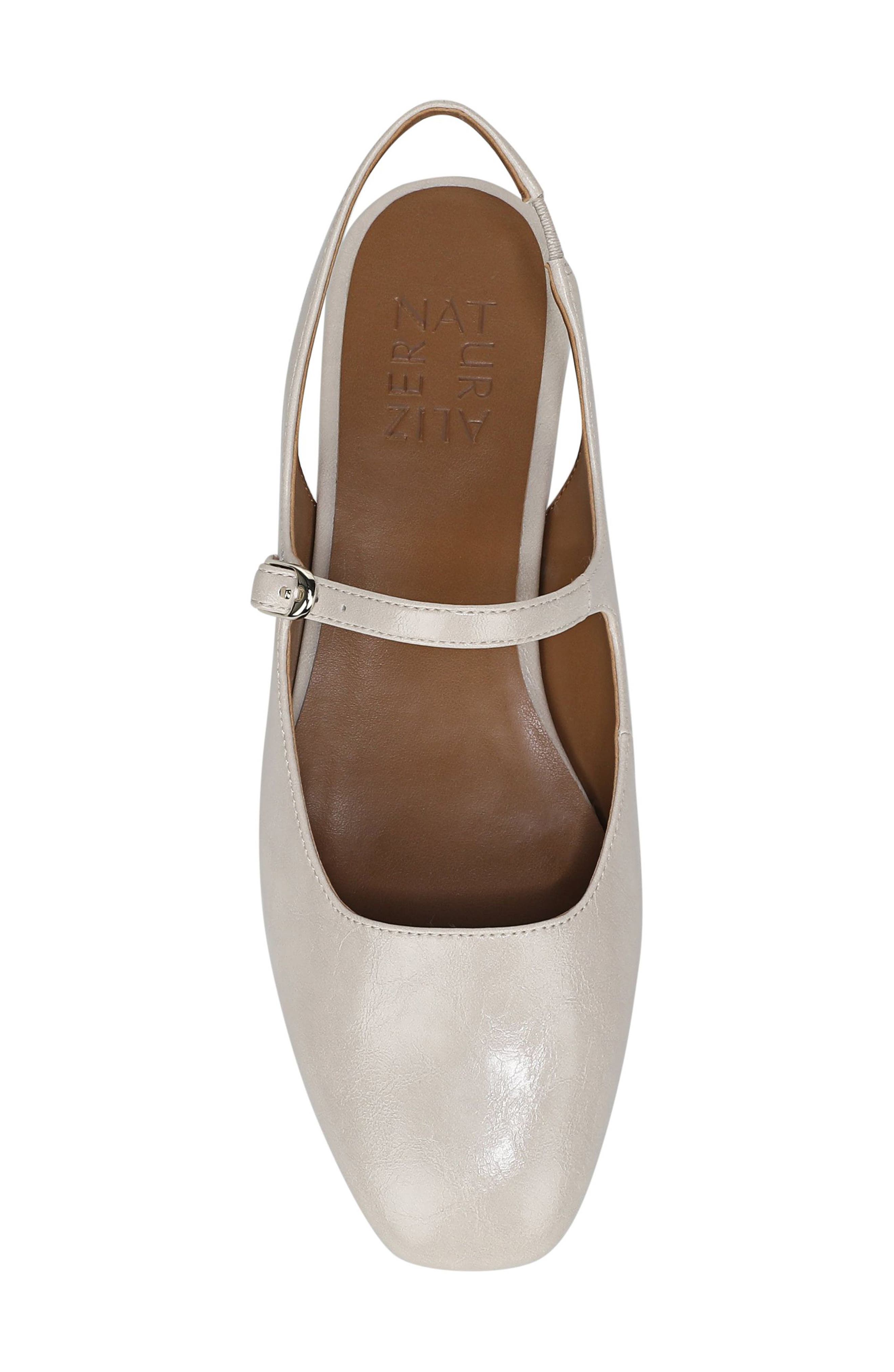 Naturalizer Anikka Flat, Alternate, color, Porcelain Beige Faux Leather