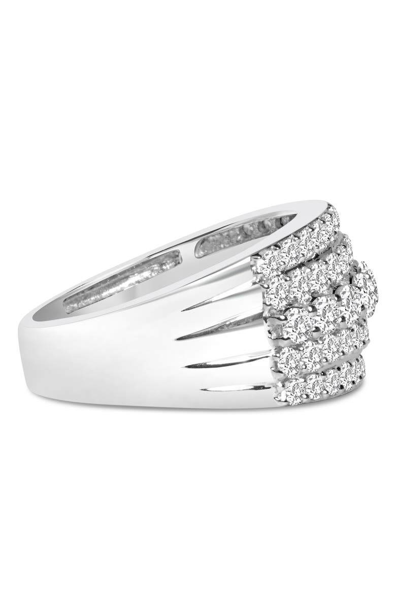 Haus of Brilliance Silver 2.00 Carat Lab Grown Diamond Multi Row Band Ring, Alternate, color, White