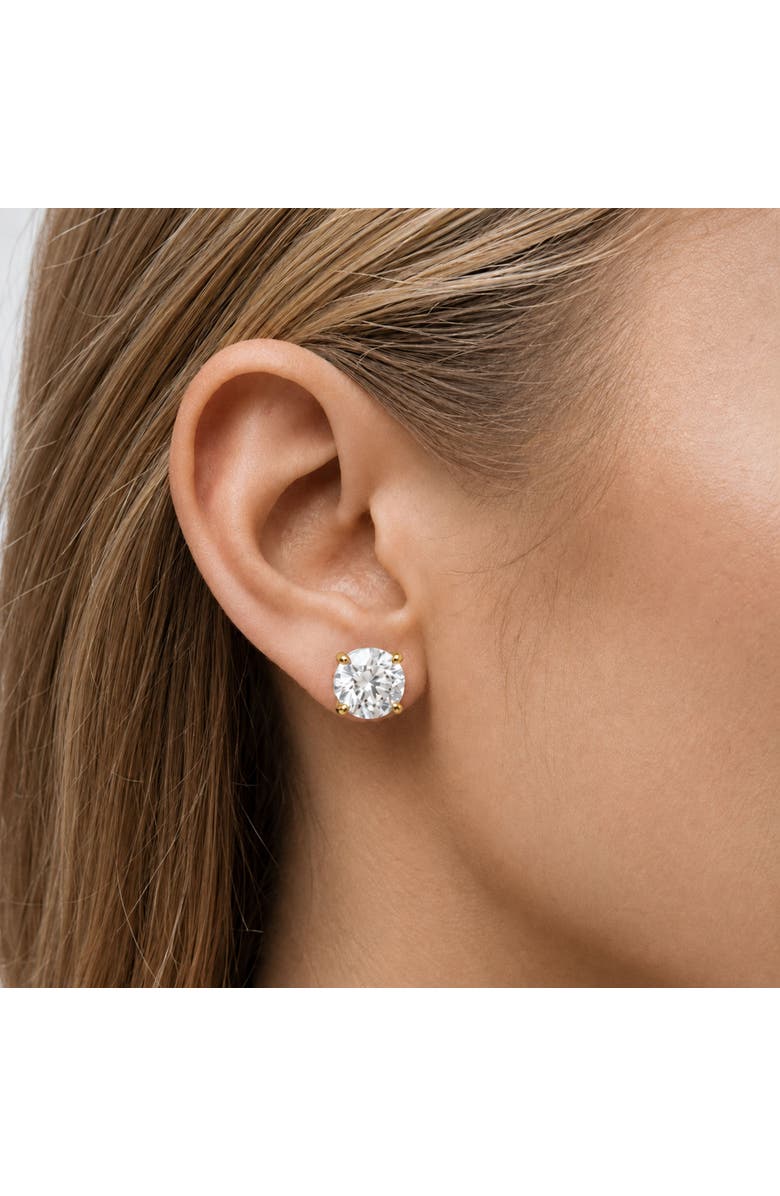 Haus of Brilliance 14K Gold 10.00 Cttw Lab Grown Diamond Solitaire Stud Earrings, Alternate, color, Yellow Gold