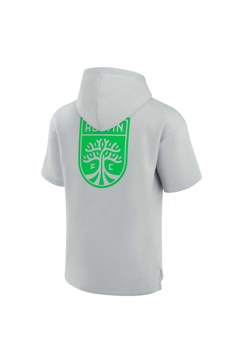 Unisex Fanatics Signature Gray Austin FC Elements Super Soft Fleece Short Sleeve Pullover Hoodie, Alternate, color, Gray