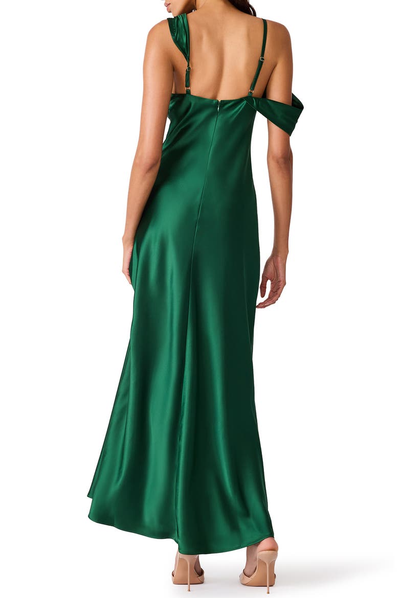 Analeia Asymmetric A-Line Dress, Alternate, color, WINTER PINE
