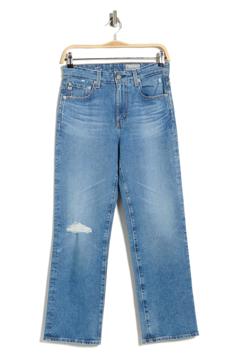 Rhett High Waist Straight Leg Jeans, Alternate, color, 18 YEARS POPLAR