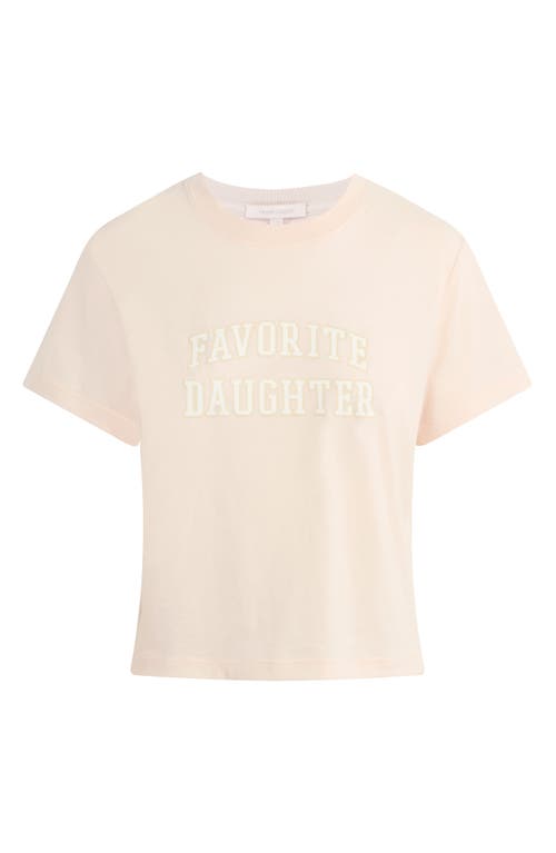 Favorite Daughter Cropped Collegiate T-shirt In Neutral