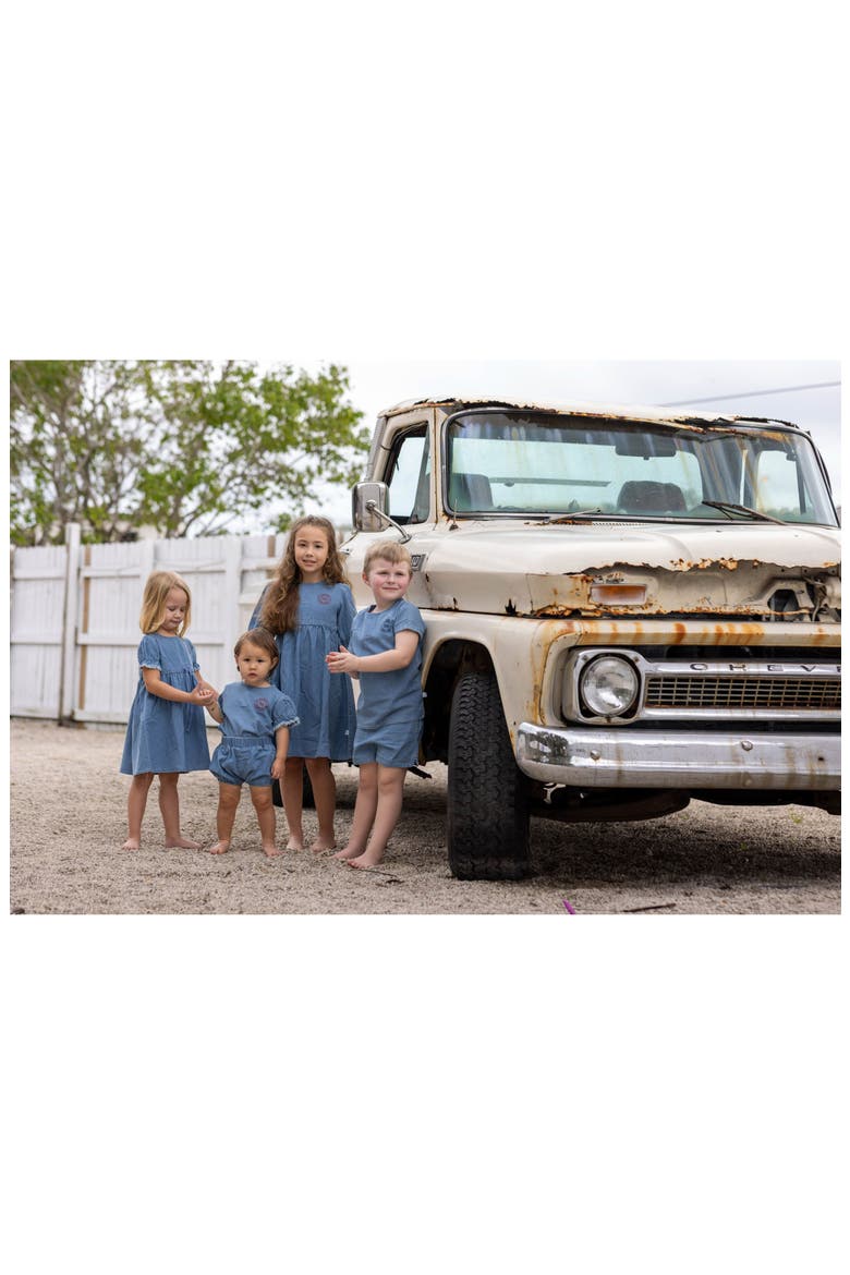 Denim 3/4 Sleeve Dress for Girl, Alternate, color, Blue