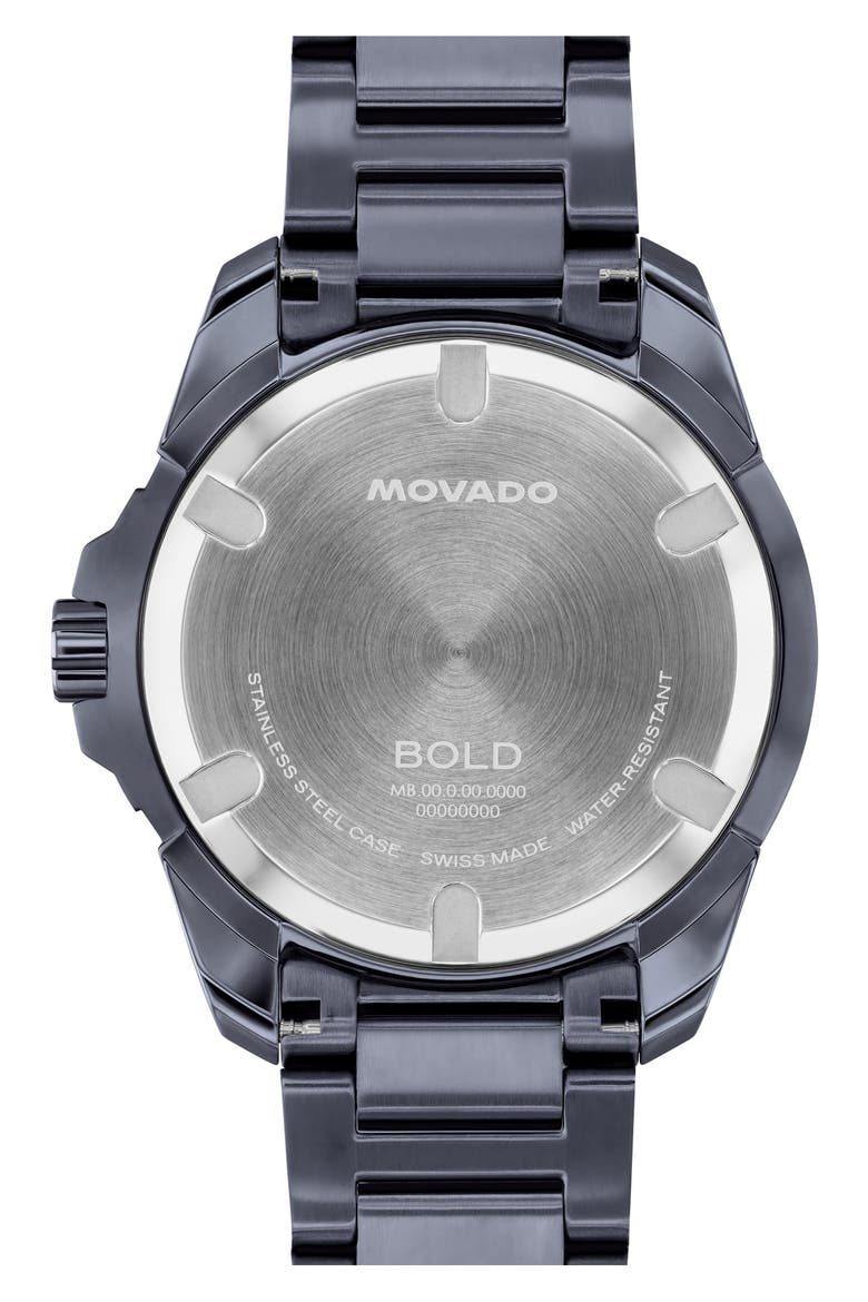 Bold Verso Bracelet Watch, Alternate, color, BLUE