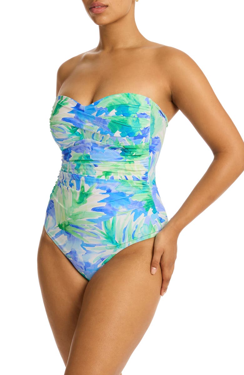 Sea Level Key Largo Bandeau One-Piece Swimsuit, Alternate, color, Blue